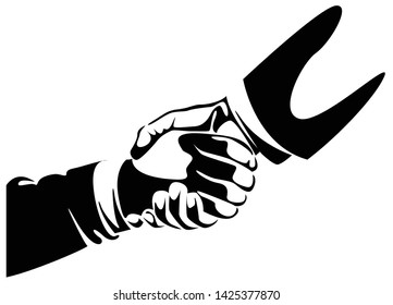 Vector illustration of a handshake