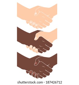 Vector Illustration of  Handshake. Flat style