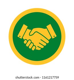 Vector illustration of handshake icon for graphic and web design.