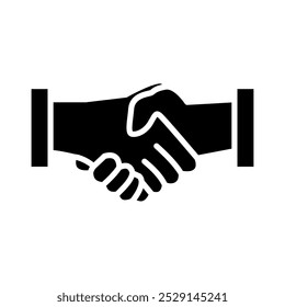 Vector illustration of a handshake representing a business agreement, deal, or partnership.