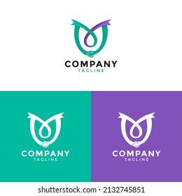 Ilustración vectorial del logotipo de la cinta de apretón de manos.