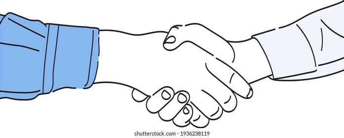 Vector illustration of handshaking, fit for poster, shirt, etc.