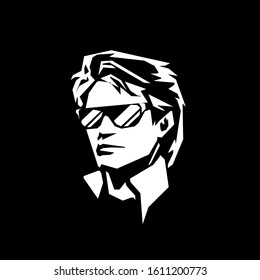 vector illustration of handsome man with sunglasses