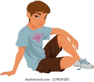 Vector illustration of a handsome young man wearing stylish clothes.