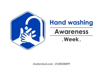 A vector illustration of a hand-washing awareness week celebration observed each December. Banner poster, flyer and background design template.