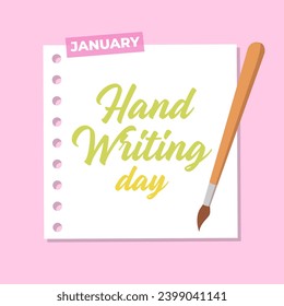 Vector illustration Handwriting Day. Handwriting Day illustration vector background. Vector eps 10