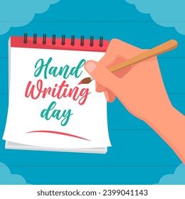 Vector illustration Handwriting Day. Handwriting Day illustration vector background. Vector eps 10