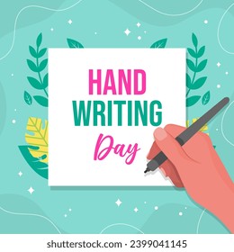 Vector illustration Handwriting Day. Handwriting Day illustration vector background. Vector eps 10
