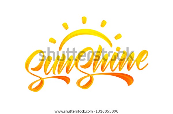 Vector Illustration Handwritten Brush Stroke Yellow Stock Vector ...