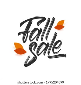 Vektorgrafik: Handgeschriebene Schriftzeichen von Fall Sale. Sonderangebotsvorlage zu Rabatt.