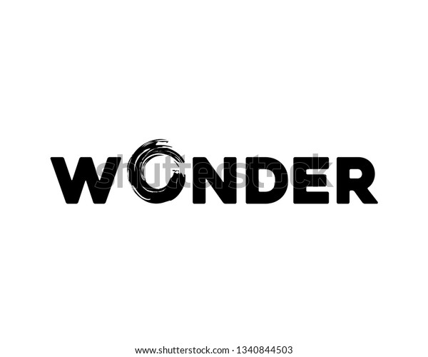 Vector Illustration Handwritten Calligraphic Lettering Wonder 库存矢量图（免版税 ...
