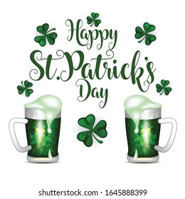 Ilustración del vector: Elegante y moderno diseño de papel con membrete del Happy St. Patrick's Day en segundo plano.