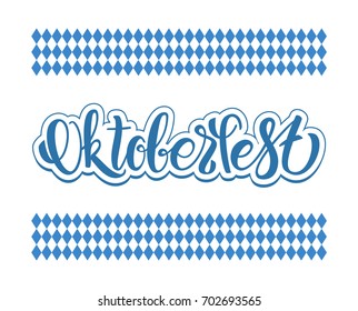 Vector Illustration: Handwritten lettering composition of  Oktoberfest