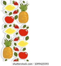 Vector illustration of handwritten lettering "fruits and vegetable" to t-shirt design, postcards, logos, banner, poster or textile.