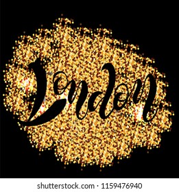 Vector illustration of handwritten lettering "London" to t-shirt design, postcards, logos, banner, poster or textile.