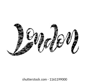 Vector illustration of handwritten lettering "London" to t-shirt design, postcards, logos, banner, poster or textile.