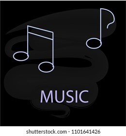 Vector illustration of handwritten lettering "notes" to t-shirt design, postcards, logos, banner, poster or textile.