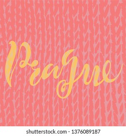 Vector illustration of handwritten lettering "Prague" to t-shirt design, postcards, logos, banner, poster or textile.