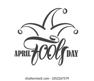 Vector illustration: Handwritten type lettering of April Fools Day