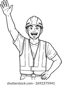 Vektorgrafik eines Handwerkergrußes 