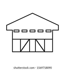 Vector illustration of hangar and garage icon. Web element of hangar and depot stock vector illustration.