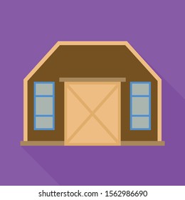 Vector illustration of hangar and logistic sign. Web element of hangar and garage stock vector illustration.