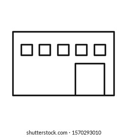 Vector illustration of hangar and storehouse sign. Graphic of hangar and garage vector icon for stock.