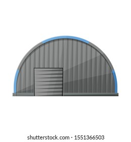 Vector illustration of hangar and warehouse logo. Web element of hangar and storehouse vector icon for stock.