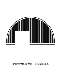 Vector illustration of hangar and warehouse symbol. Web element of hangar and storehouse stock vector illustration.