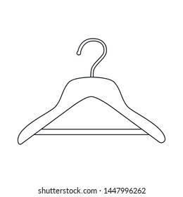 Vector illustration of hanger and empty symbol. Collection of hanger and hook vector icon for stock.