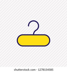 Vector illustration of hanger icon colored line. Beautiful wholesale element also can be used as wardrobe icon element.
