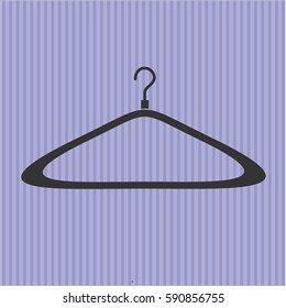 Vector Illustration of Hanger Icon in Gray