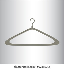 Vector Illustration of Hanger icon in grey color
