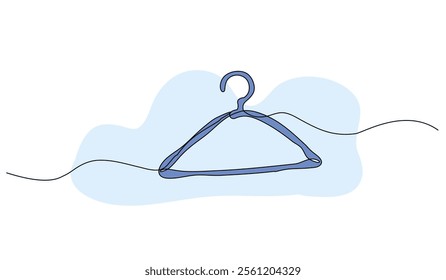 Vector illustration of hanger. Modern flat in continuous line style.