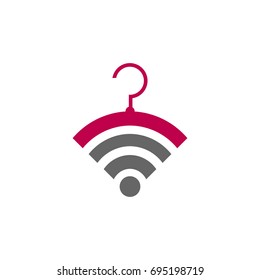 Vector illustration of a Hanger Wi Fi Icon