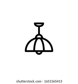 Icono de la lámpara colgante. Plantilla de diseño de línea