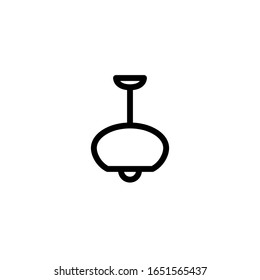 Vector illustration, hanging lamp icon. Line design template