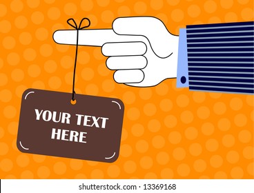 ilustración vectorial de un signo colgante listo para su propio texto