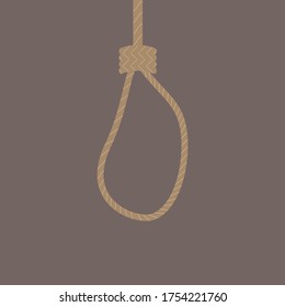 vector illustration of hanging suicide concept