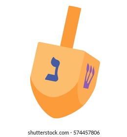 Vector Illustration Hanukkah Dreidel Letters Hebrew Stock Vector ...