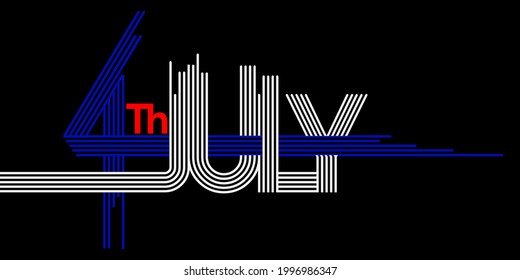 vector illustration happy 4th july.us independence day