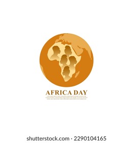 Vector illustration of Happy Africa Day banner social media story feed mockup template post