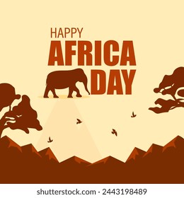 Vektor-Illustration von Happy Africa Day Social Media Feed-Vorlage