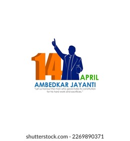 Vector illustration of Happy Ambedkar Jayanti