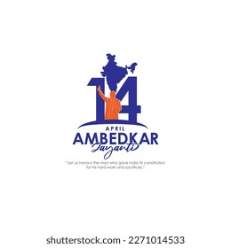 Vector illustration of Happy Ambedkar Jayanti