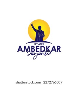 Vector illustration of Happy Ambedkar Jayanti