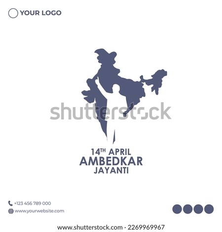 Vector illustration of Happy Ambedkar Jayanti Stock fotó © 