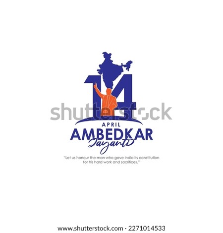Vector illustration of Happy Ambedkar Jayanti Stock fotó © 