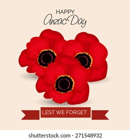Vector illustration for Happy Anzac Day.