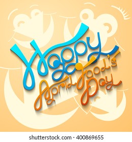 Vector illustration Happy April Fool's Day smiles on the background with white color